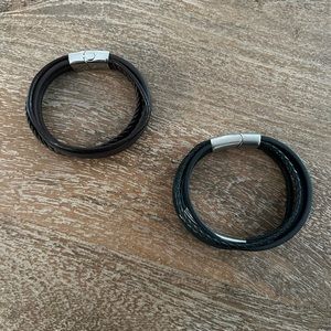 Mens Leather Braclets